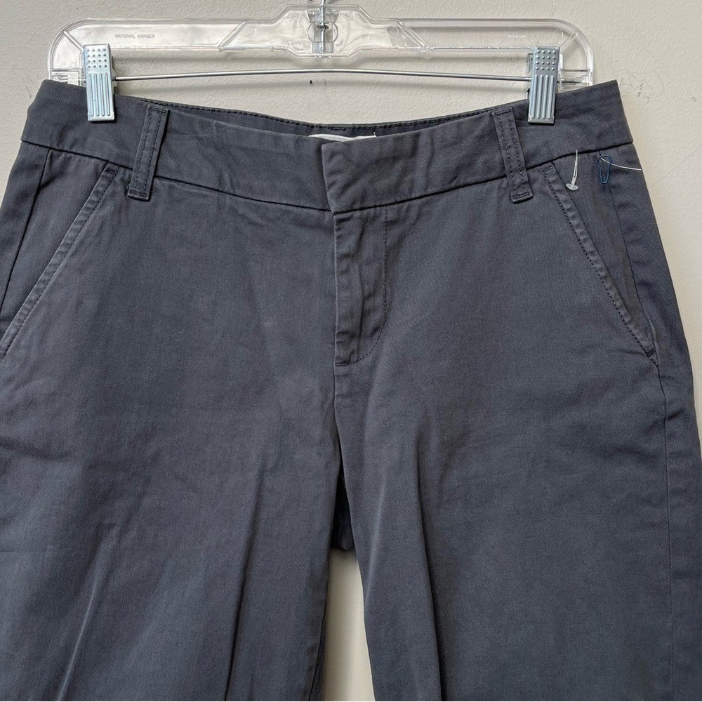 Caslon Flat Front Bermuda Chino Shorts Womens 4 Dark Gray Preppy Stretch NWOT - Picture 4 of 13
